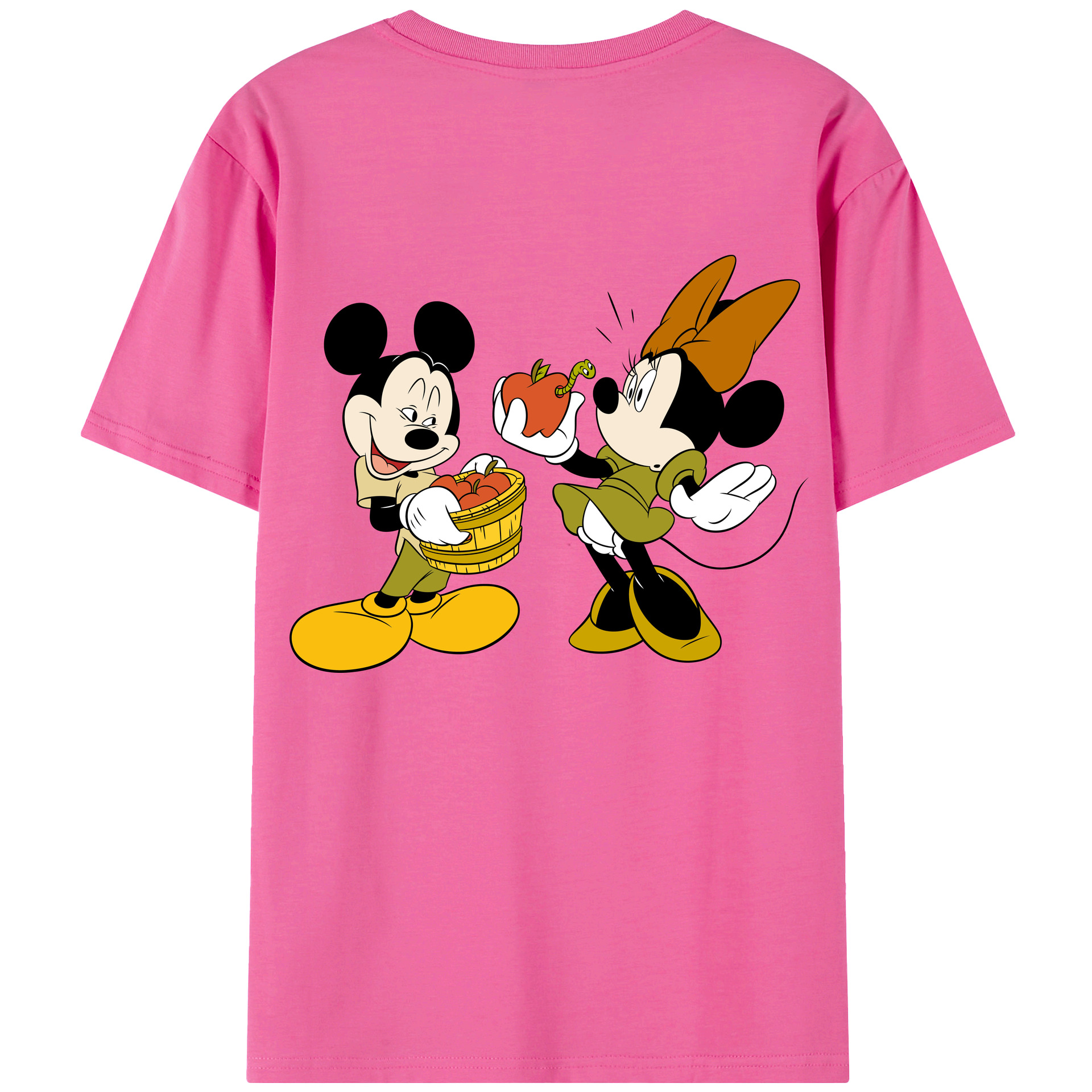 （画像用） ミッキーマウス Mickey Mouse レディース半袖Tシャツ(バックプリント)